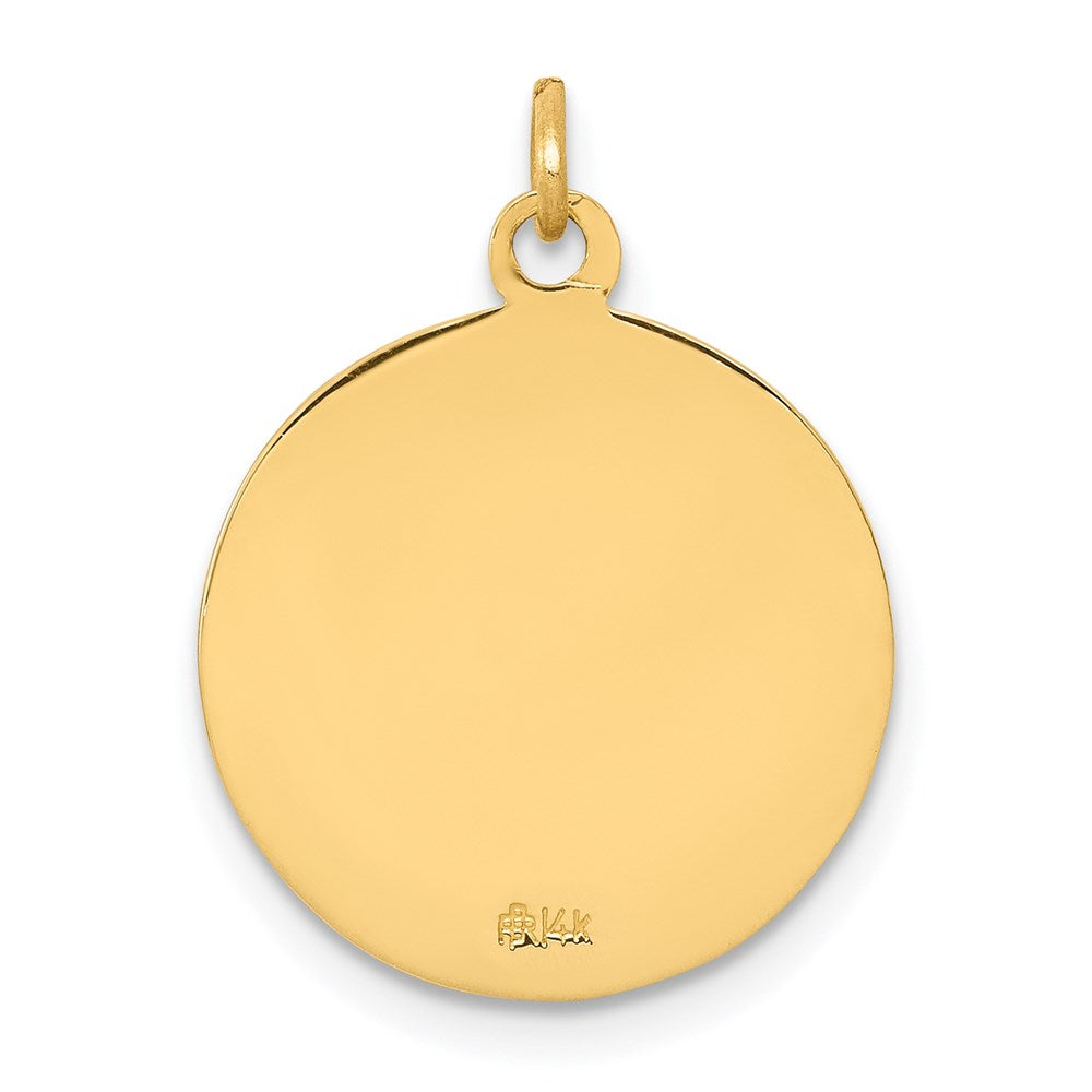 14k Yellow Gold 15 mm Saint Matthew Medal Charm (1.19 grams)