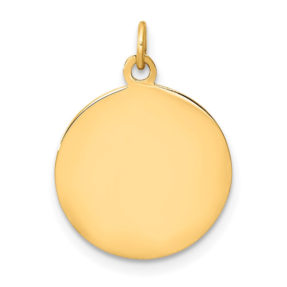 14k Yellow Gold 15 mm Saint Luke Medal Charm (1.19 grams)