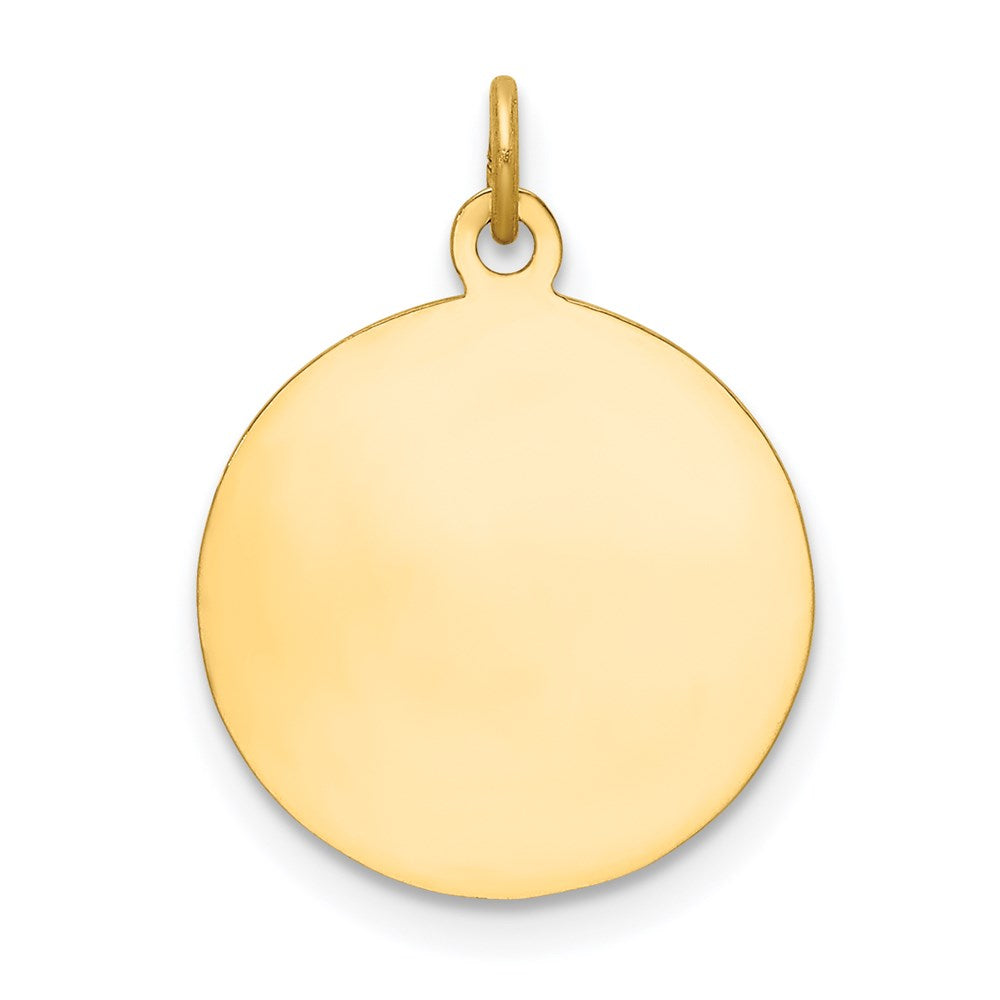 14k Yellow Gold 15 mm Saint Roch Medal Charm (1.19 grams)