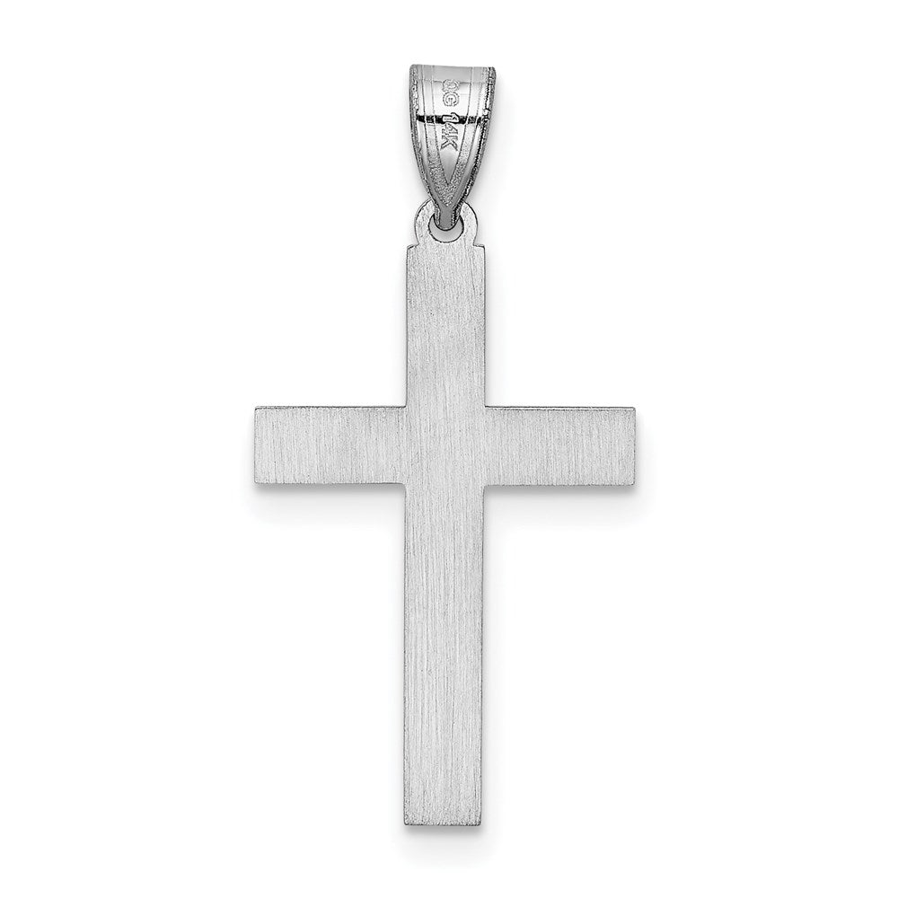 14k White Gold 12 mm Cross Pendant (0.66 grams)