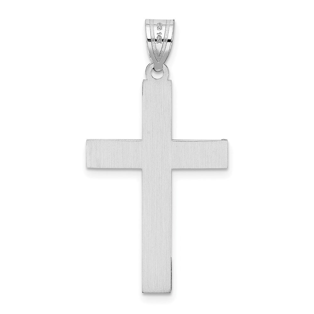 14k White Gold 18 mm Cross Pendant (1.51 grams)