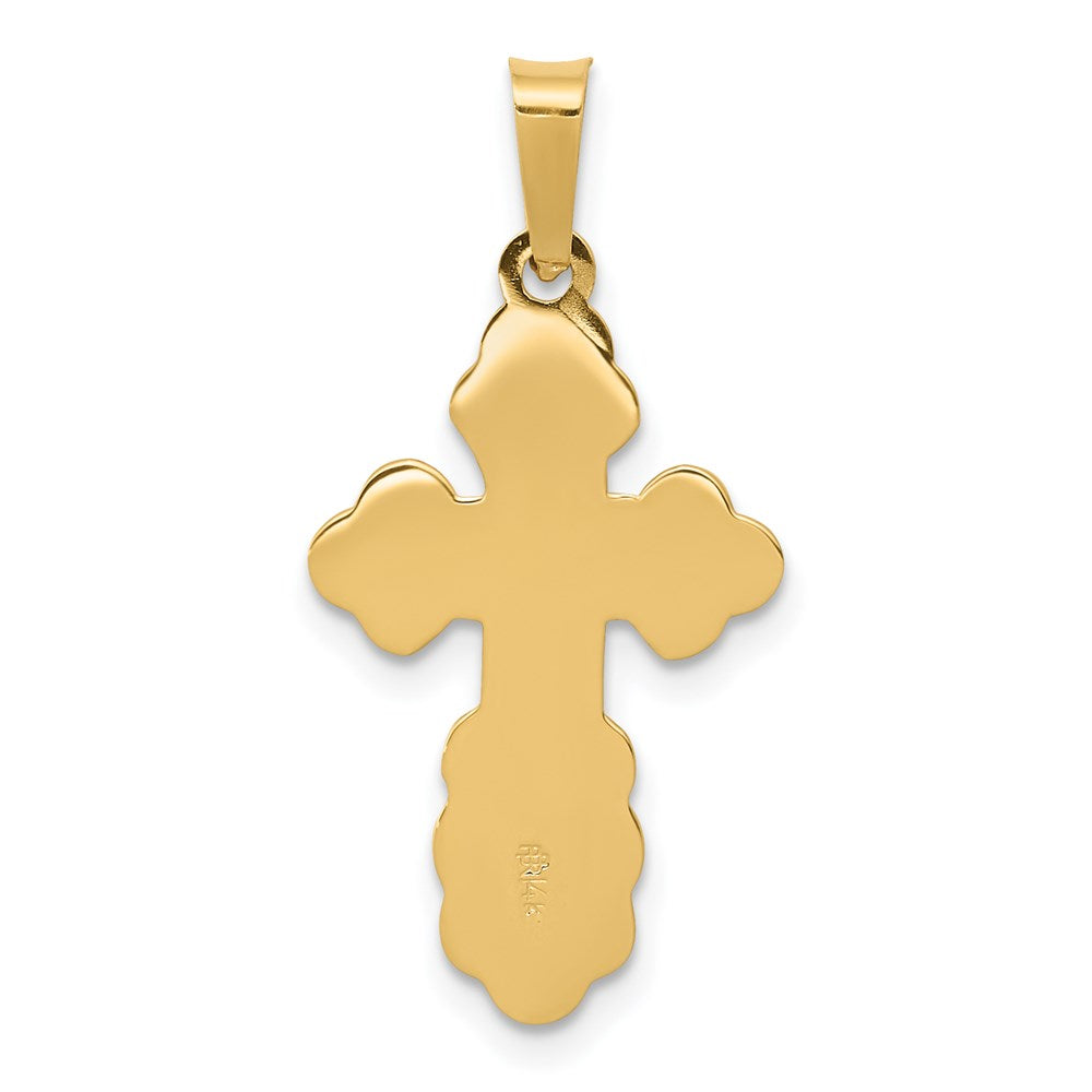 14k Yellow Gold 13 mm Eastern Orthodox Cross Charm (1.12 grams)