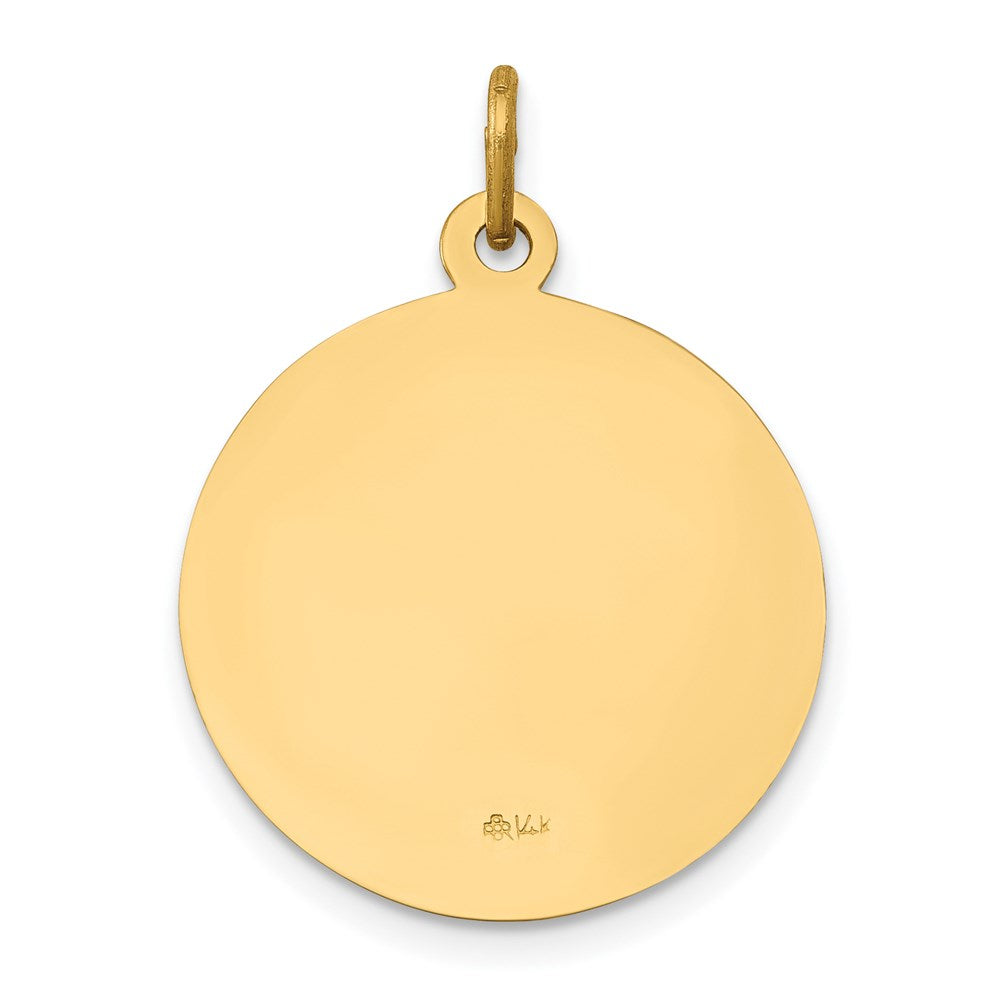 14k Yellow Gold 19 mm Saint Gerard Medal Pendant (2.23 grams)