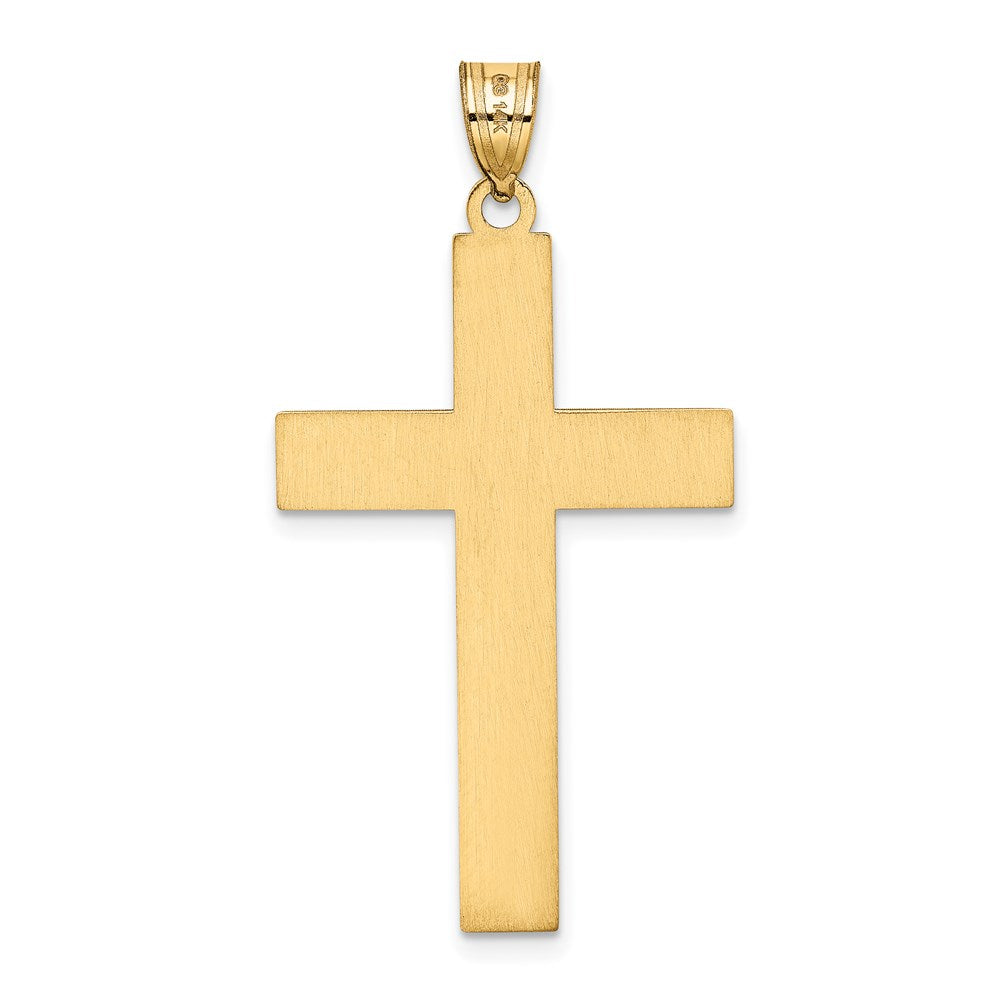 14k Yellow Gold 22 mm Laser Designed Cross (1.81 grams)