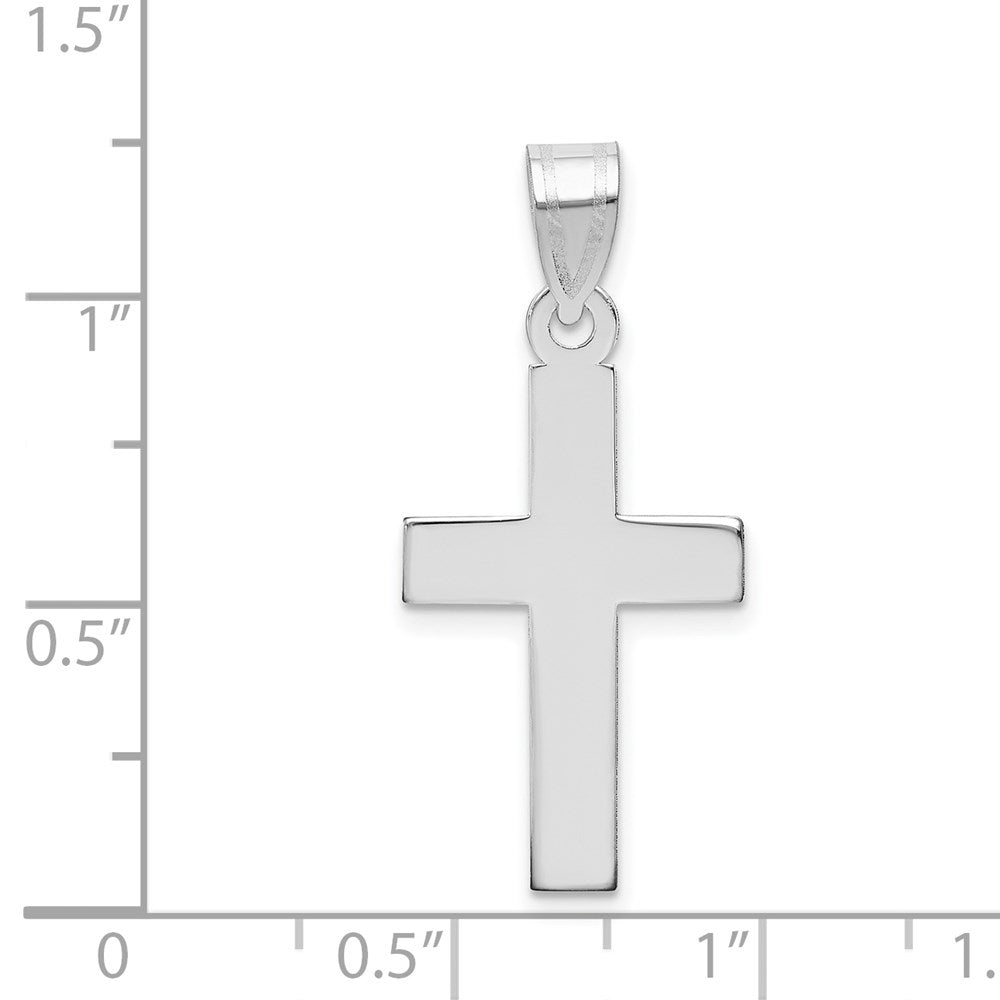 14k White Gold 15 mm Polished Cross Pendant (0.94 grams)