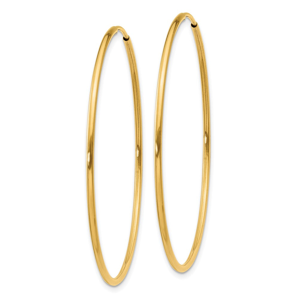 14k Yellow Gold 40 mm Endless Hoop Earring (1.12 grams)