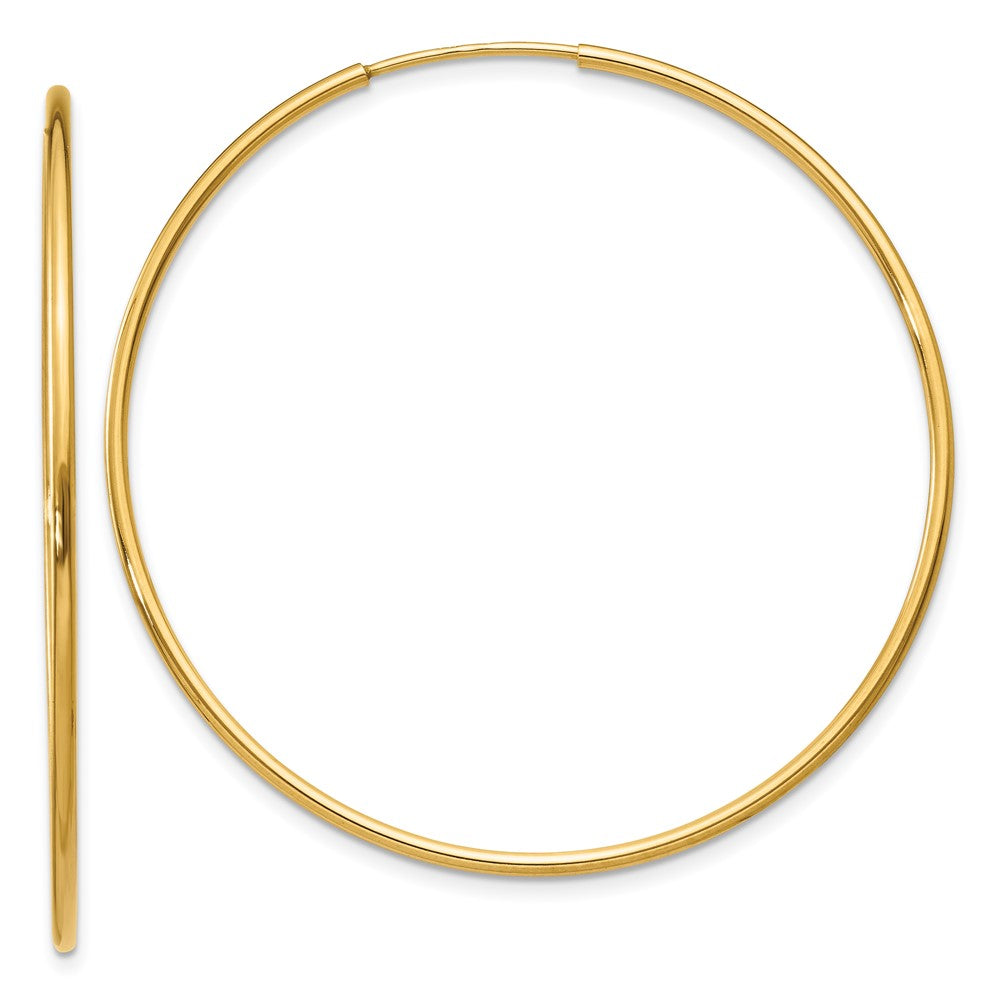 14k Yellow Gold 40 mm Endless Hoop Earring (1.12 grams)