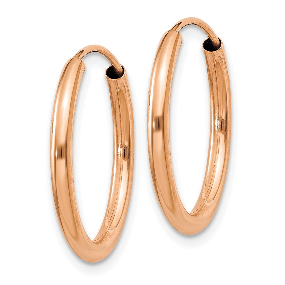 14k Rose Gold 20.5 mm Hoop Earrings (0.91 grams)