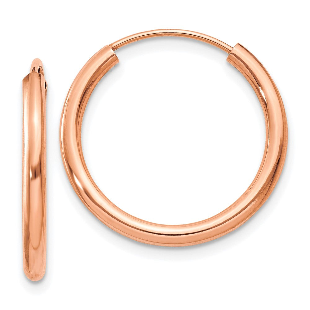14k Rose Gold 20.5 mm Hoop Earrings (0.91 grams)