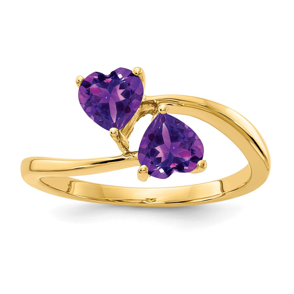 14k 5mm Heart Amethyst ring (2.17 grams)