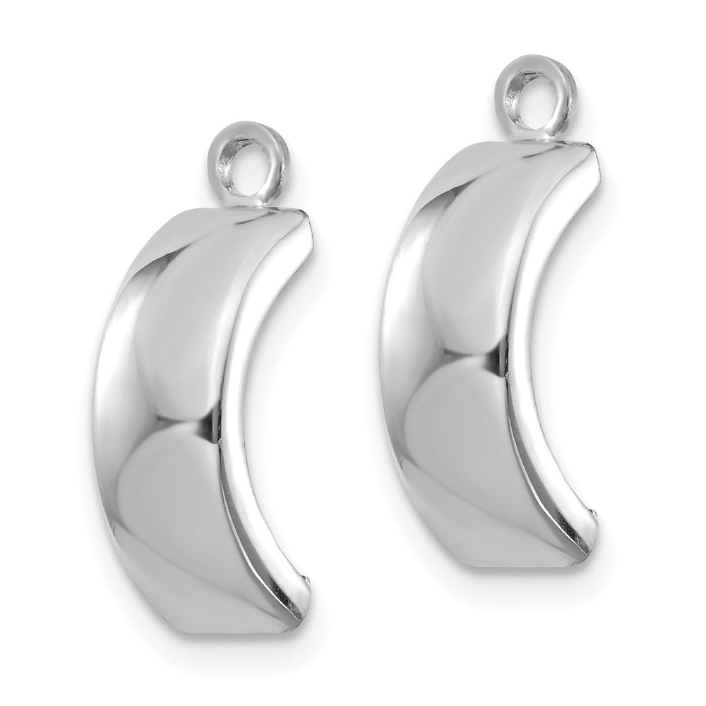 14k White Gold 5 mm Polished Earring Jackets (1.03 grams)