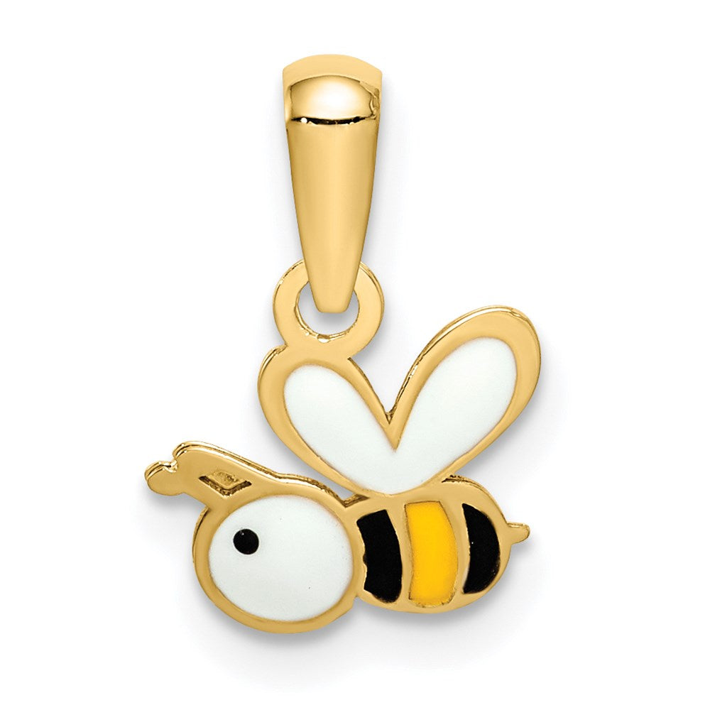 14k Enamel Bumble Bee Pendant (0.27 grams)