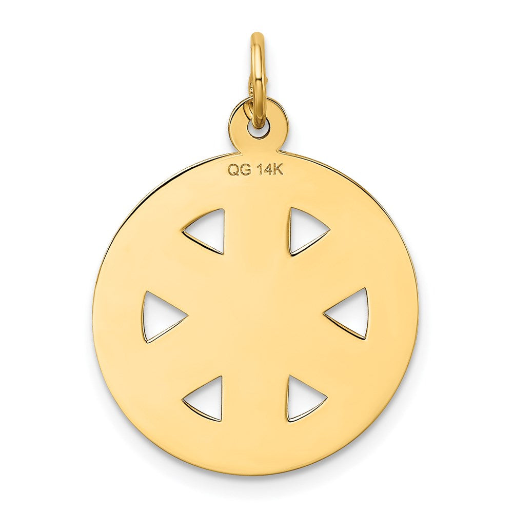 14k Yellow Gold 19 mm Medium PARAMEDIC Medical Pendant (1.17 grams)