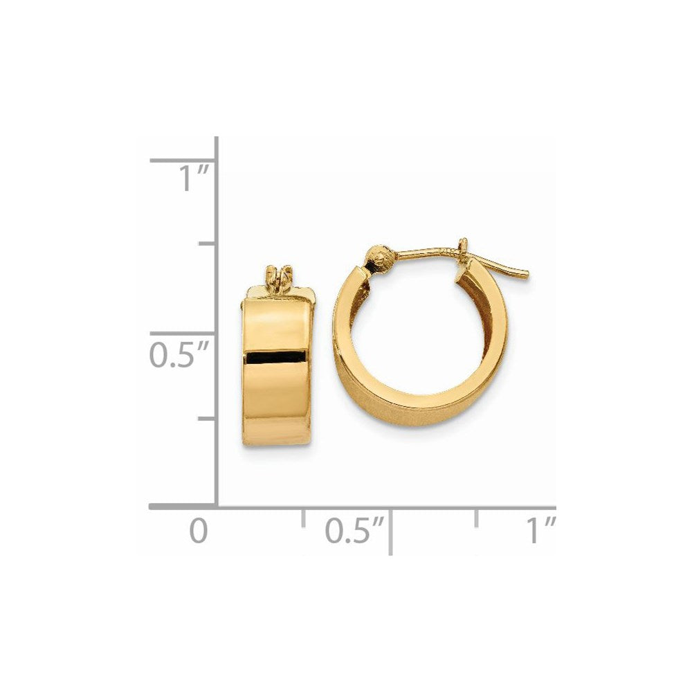 14k Yellow Gold 5 mm Polished Hoop Earrings (0.81 grams)