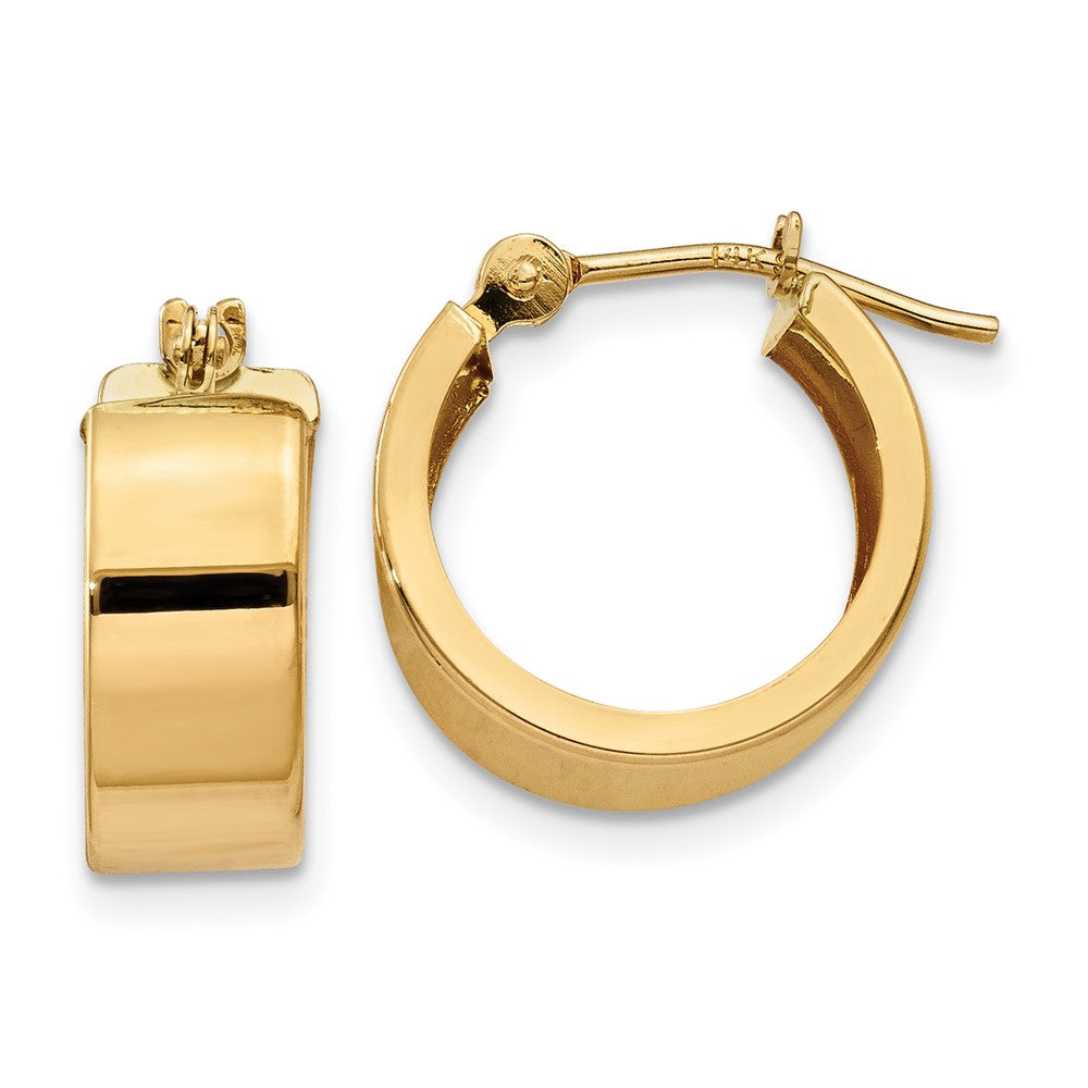 14k Yellow Gold 5 mm Polished Hoop Earrings (0.81 grams)