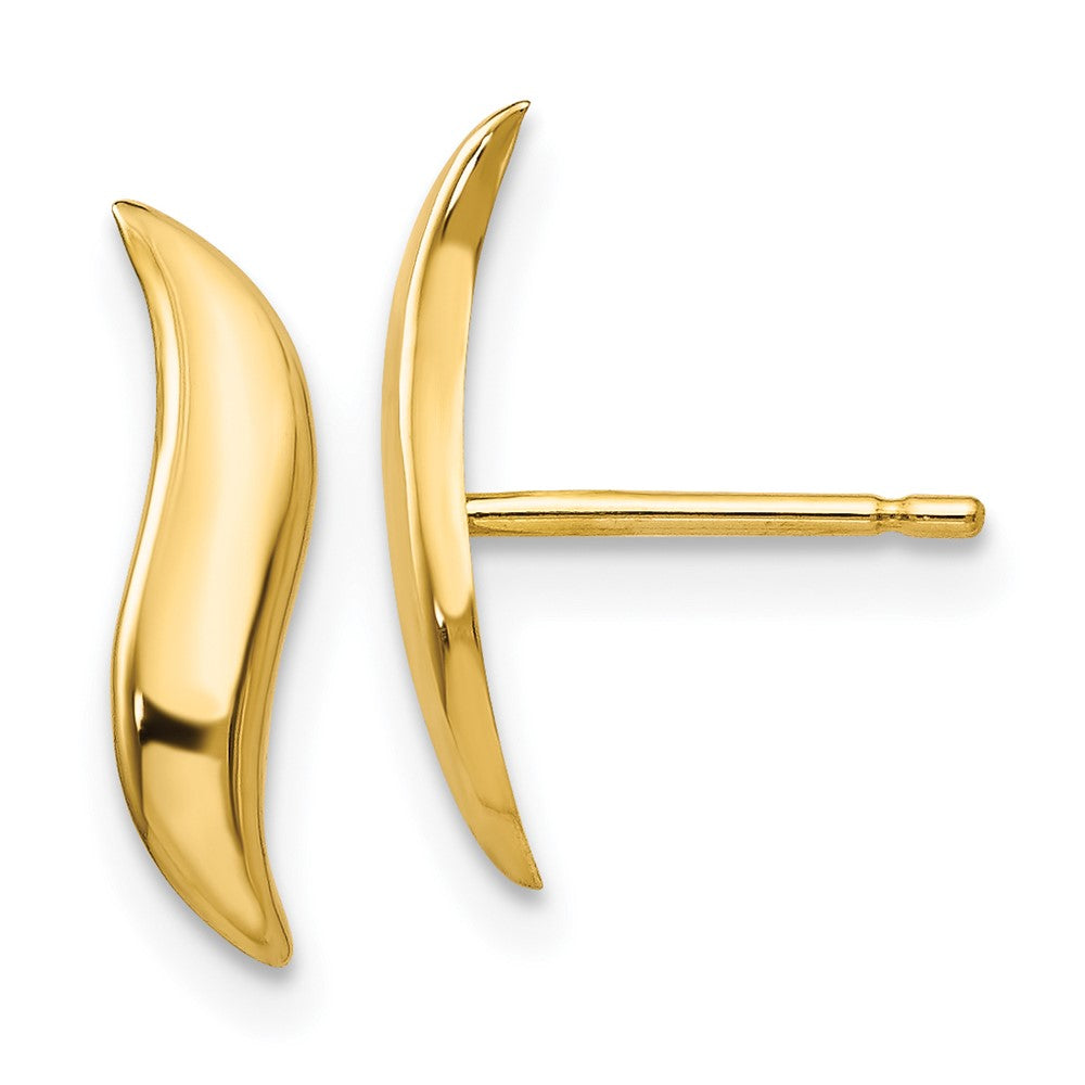 14k Yellow Gold 3 mm Polished Fancy Post Earrings (0.46 grams)