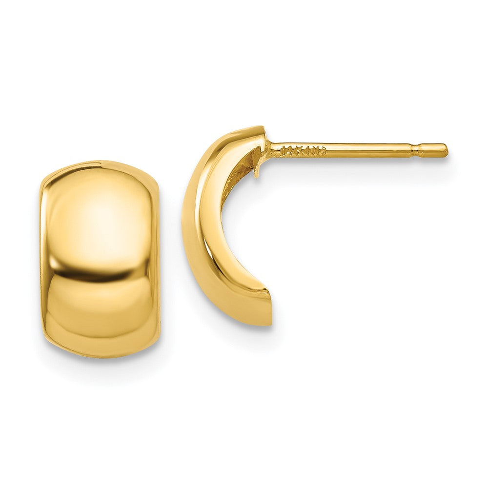 14k Yellow Gold 6 mm Polished Fancy Post Earrings (0.67 grams)