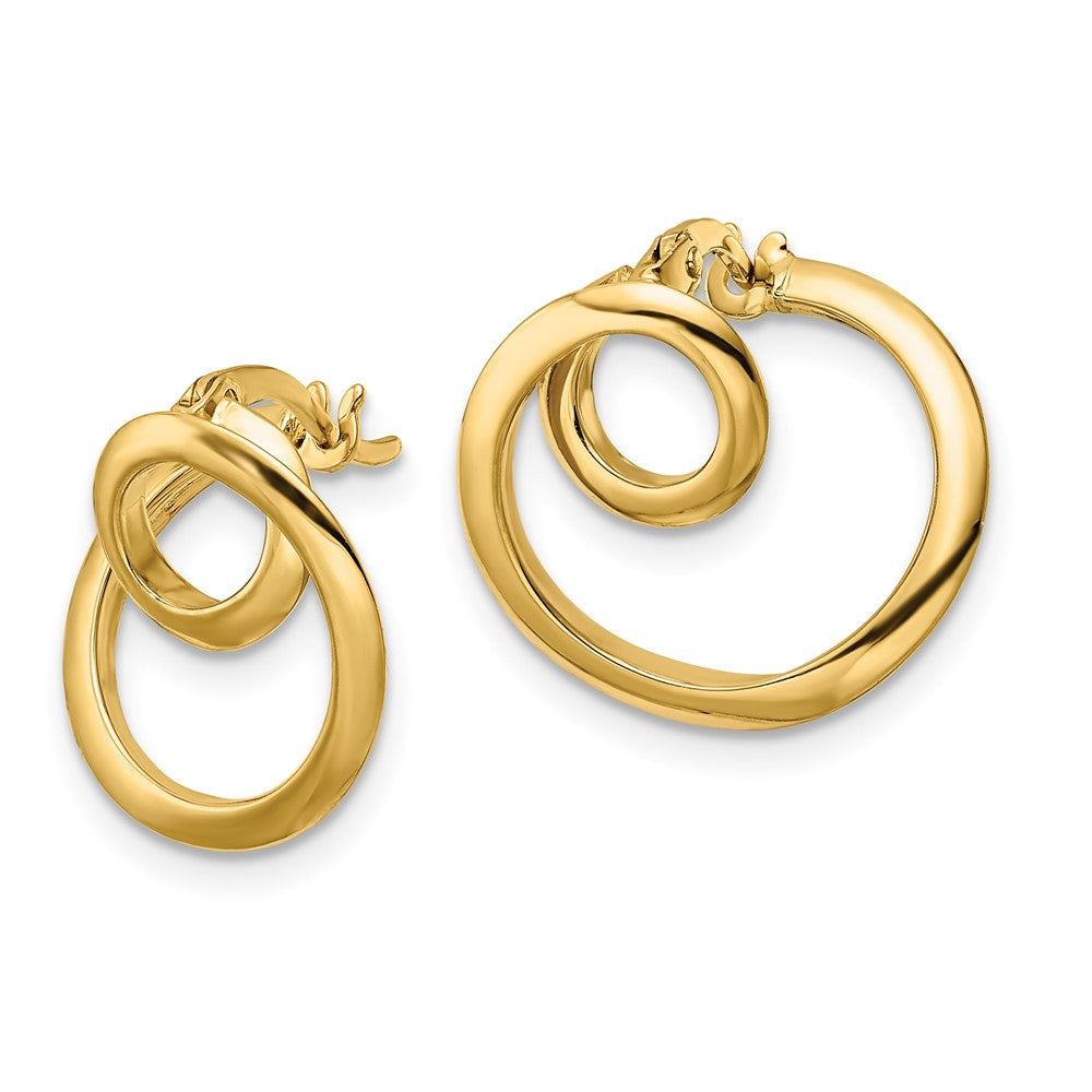 14k Yellow Gold 16.5 mm Polished Circle Earrings
