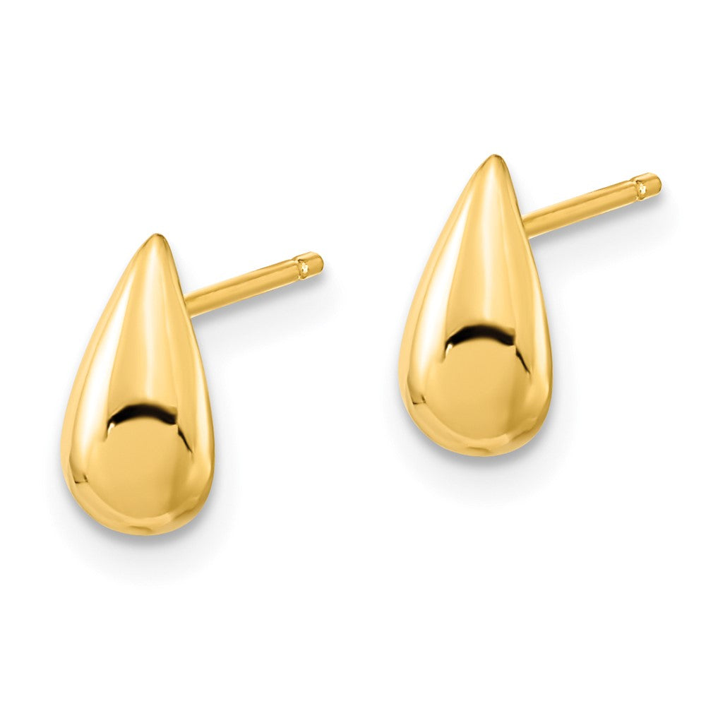 14k Yellow Gold 4.85 mm Polished Teardrop Post Earrings (0.68 grams)