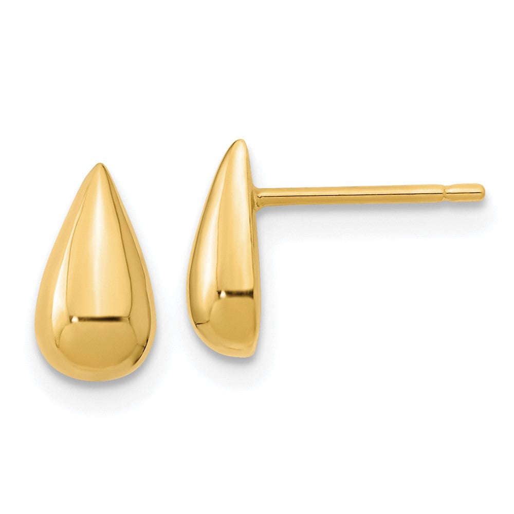 14k Yellow Gold 4.85 mm Polished Teardrop Post Earrings (0.68 grams)