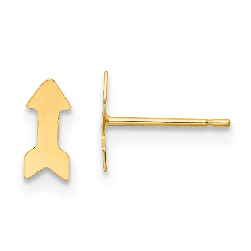 14k Yellow Gold 7.5 mm Polished Arrow Post Earrings (0.15 grams)