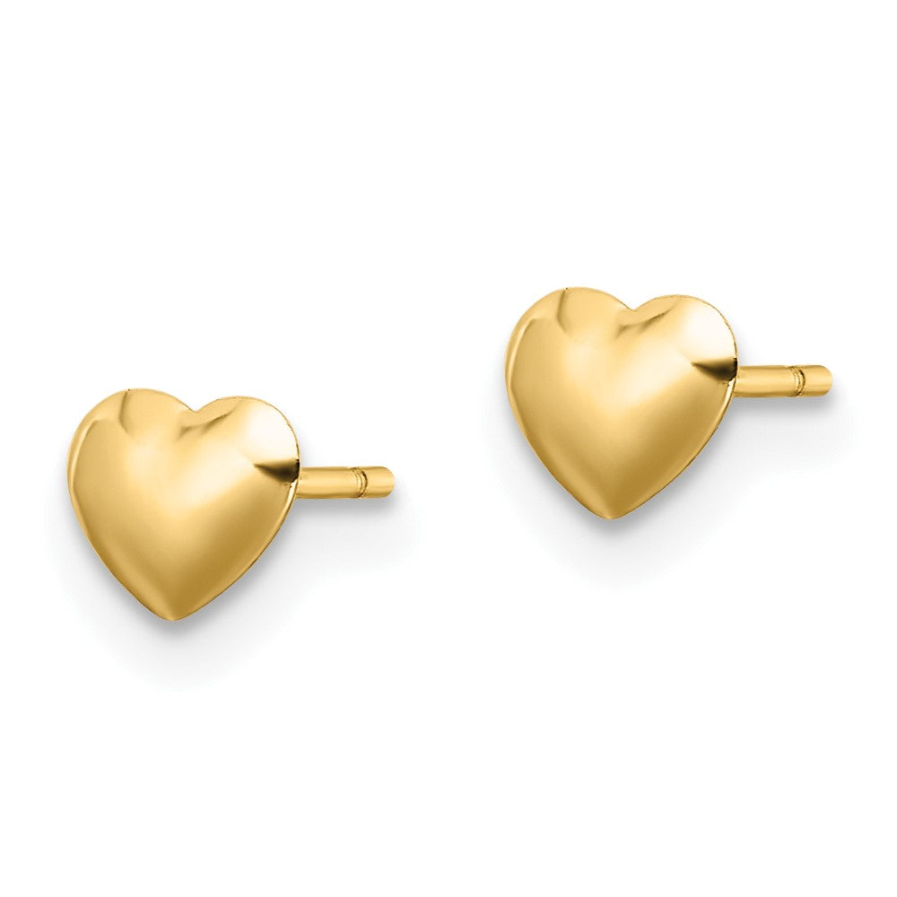 14k Yellow Gold 5.25 mm Polished Heart Post Stud Earrings (0.12 grams)