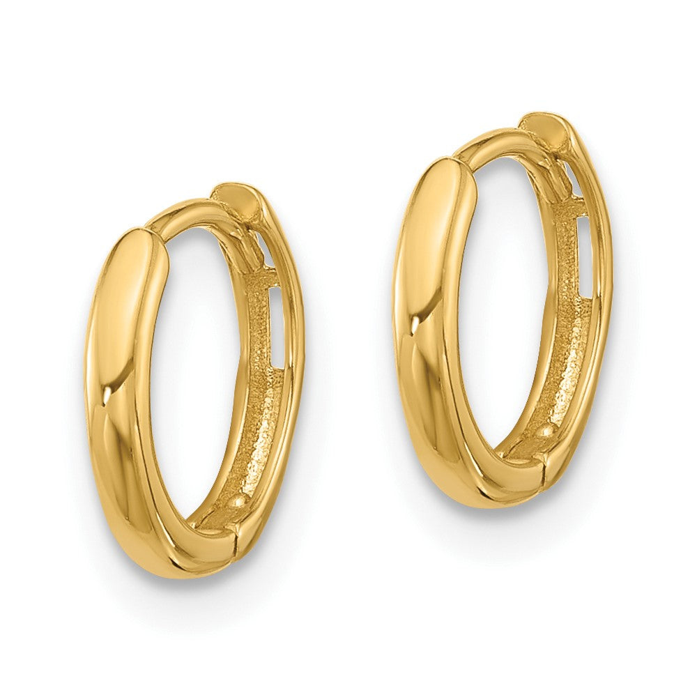 14k Yellow Gold 10 mm Hinged Hoop Earrings (0.69 grams)