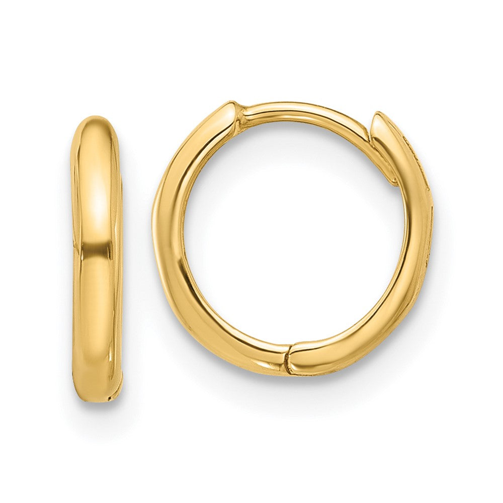 14k Yellow Gold 10 mm Hinged Hoop Earrings (0.69 grams)