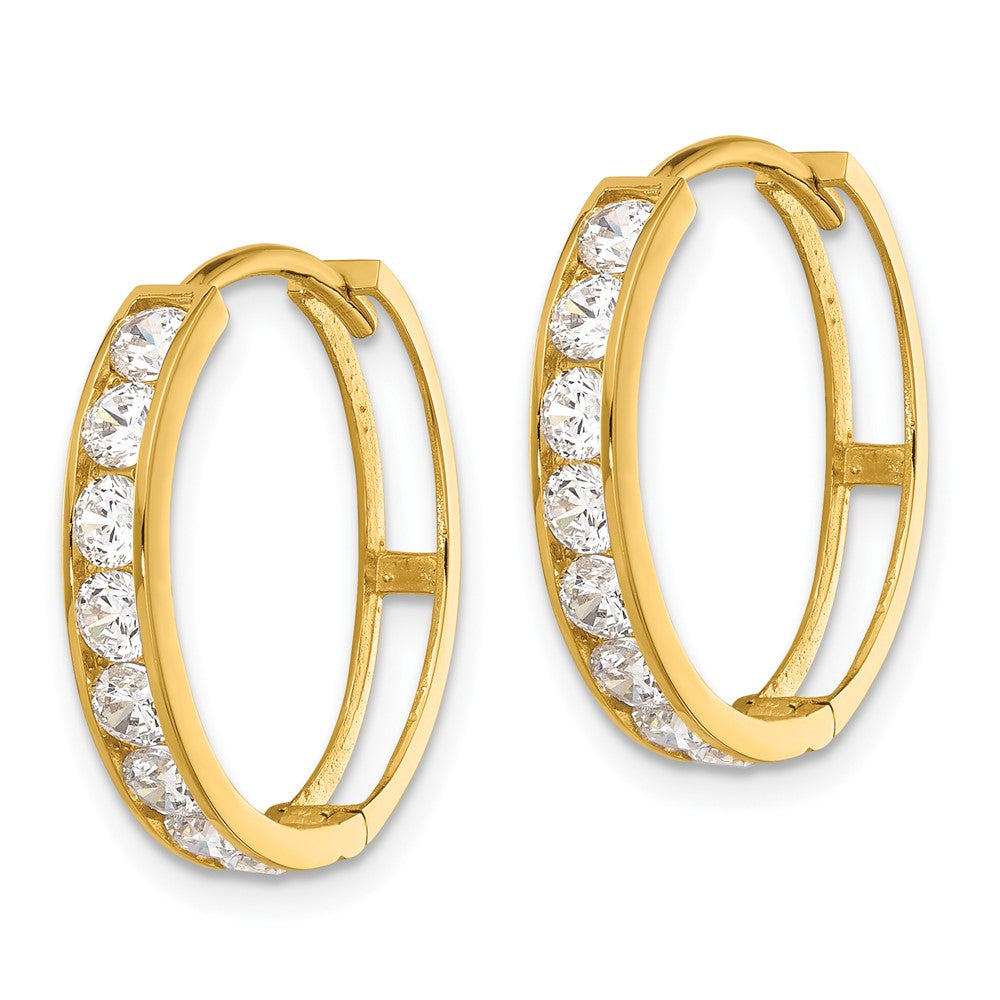 14k Yellow Gold 20.8 mm Huggie Hoop Earrings (2.95 grams)