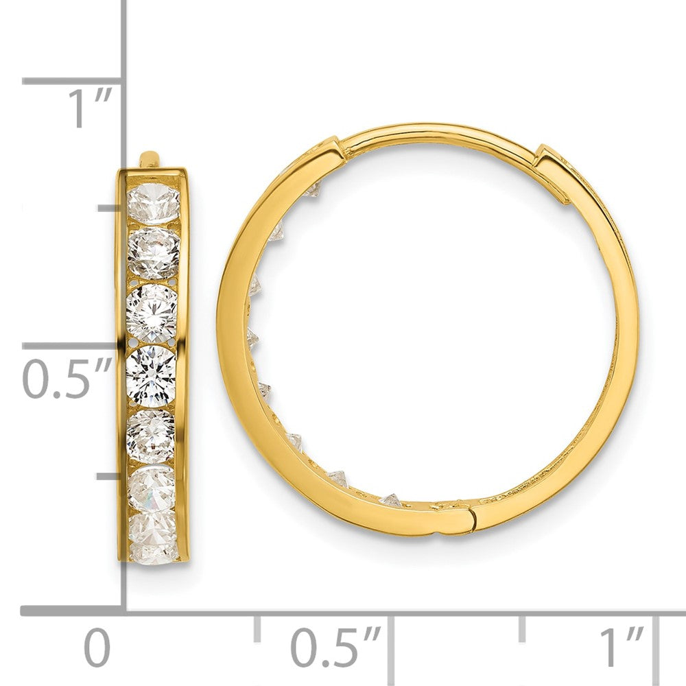 14k Yellow Gold 20.8 mm Huggie Hoop Earrings (2.95 grams)