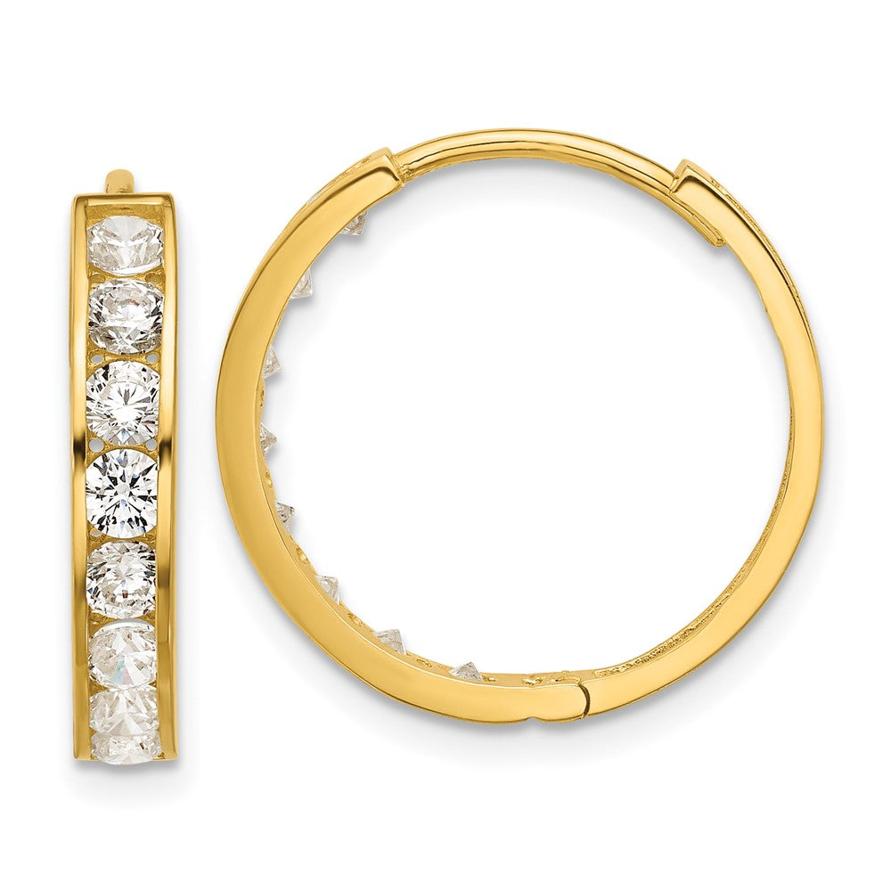 14k Yellow Gold 20.8 mm Huggie Hoop Earrings (2.95 grams)