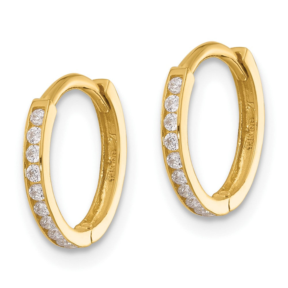 14k Yellow Gold 12 mm Huggie Hoop Earrings (0.82 grams)