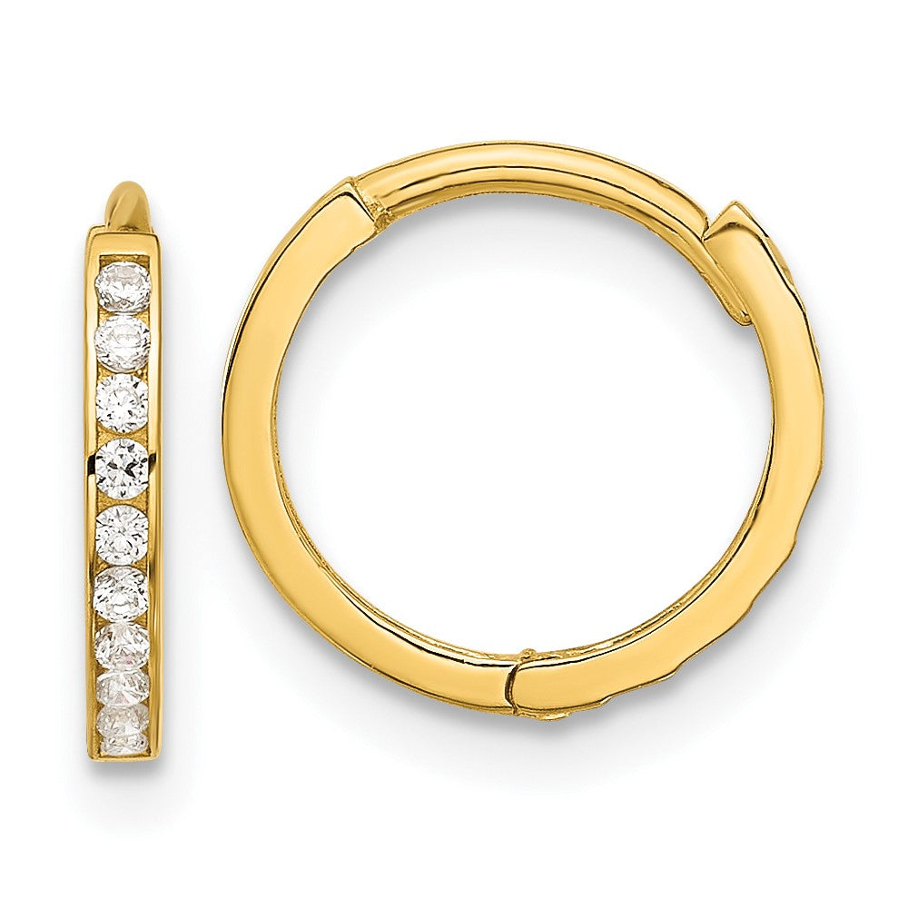 14k Yellow Gold 12 mm Huggie Hoop Earrings (0.82 grams)