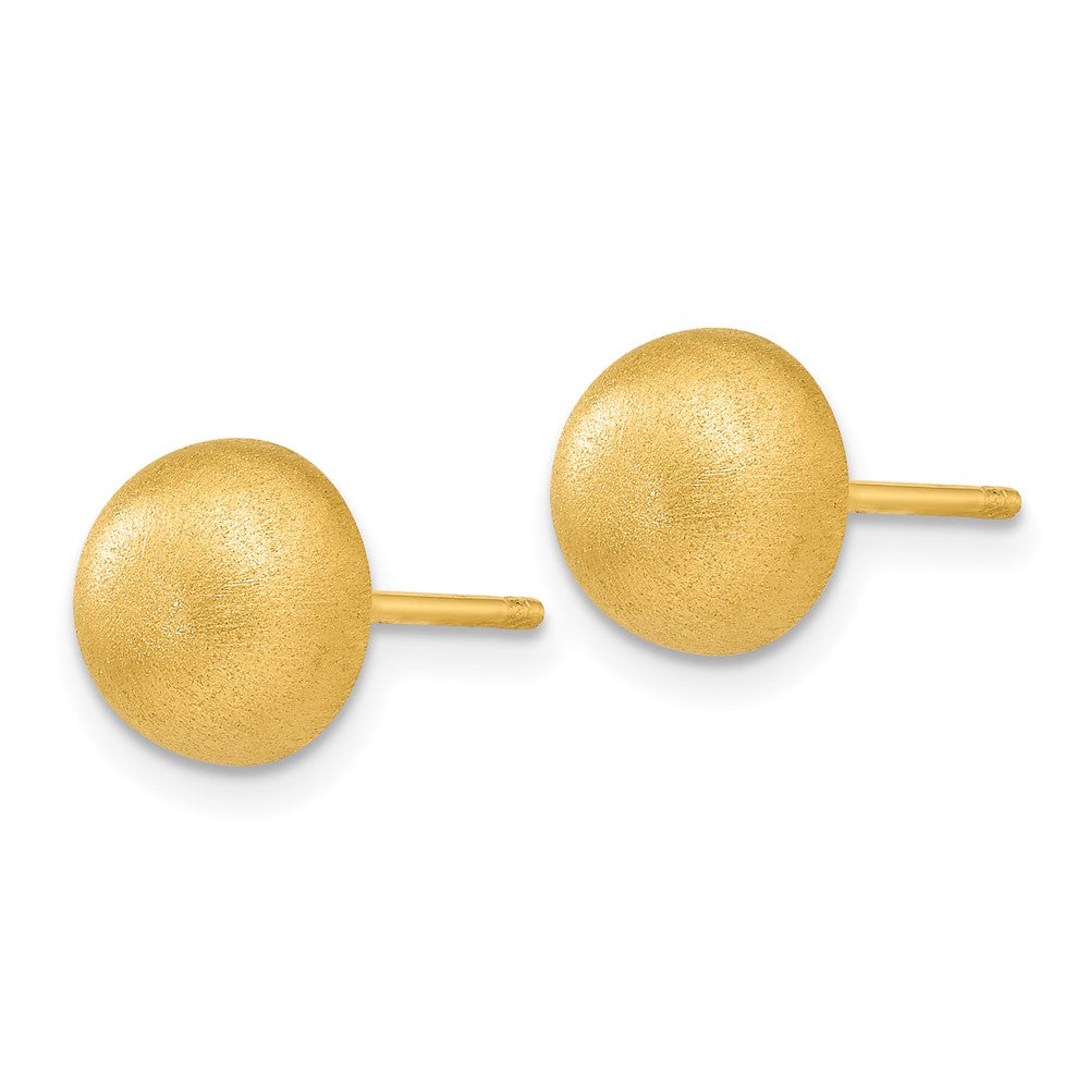 14k Yellow Gold 8 mm Half Ball Post Earrings (1.13 grams)