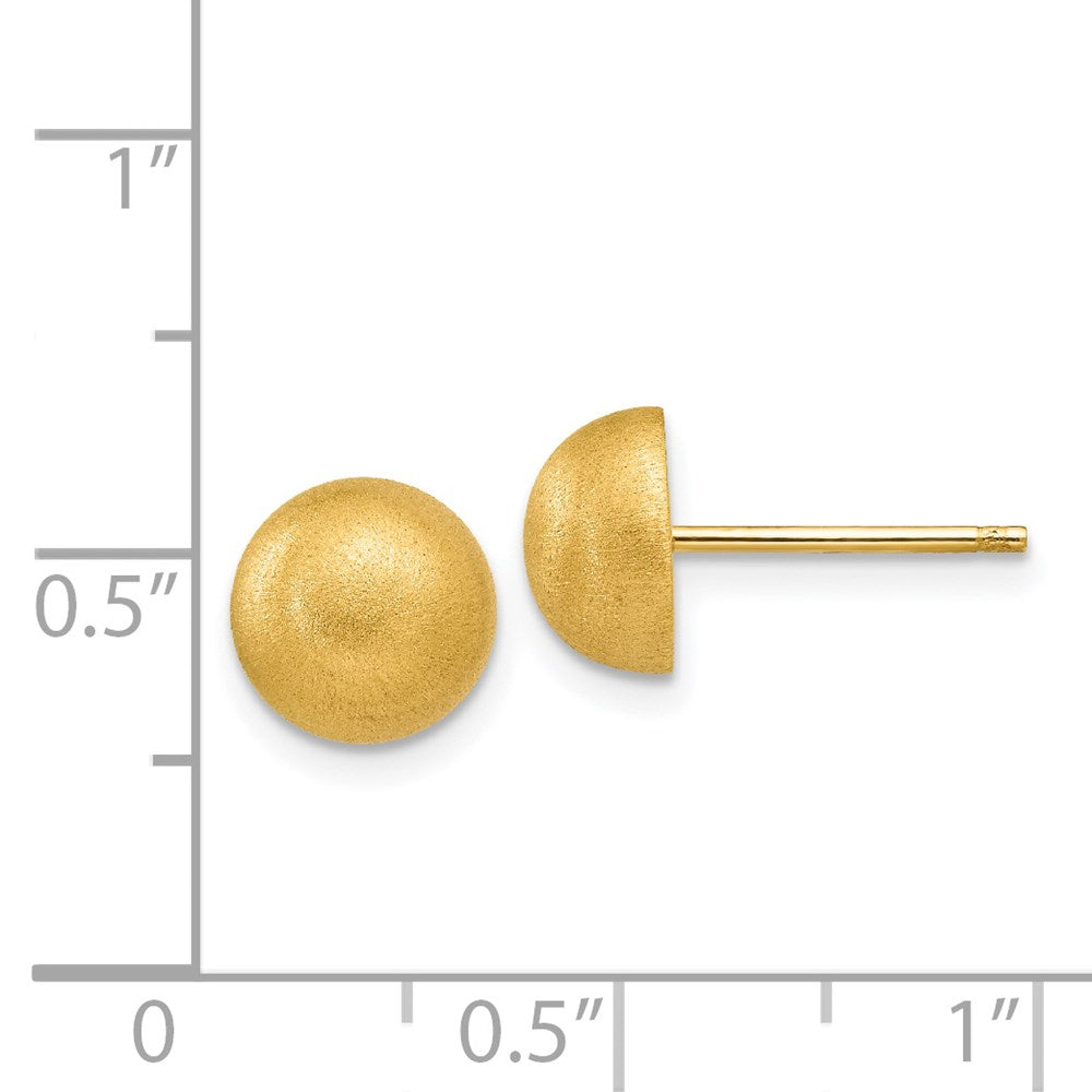 14k Yellow Gold 8 mm Half Ball Post Earrings (1.13 grams)