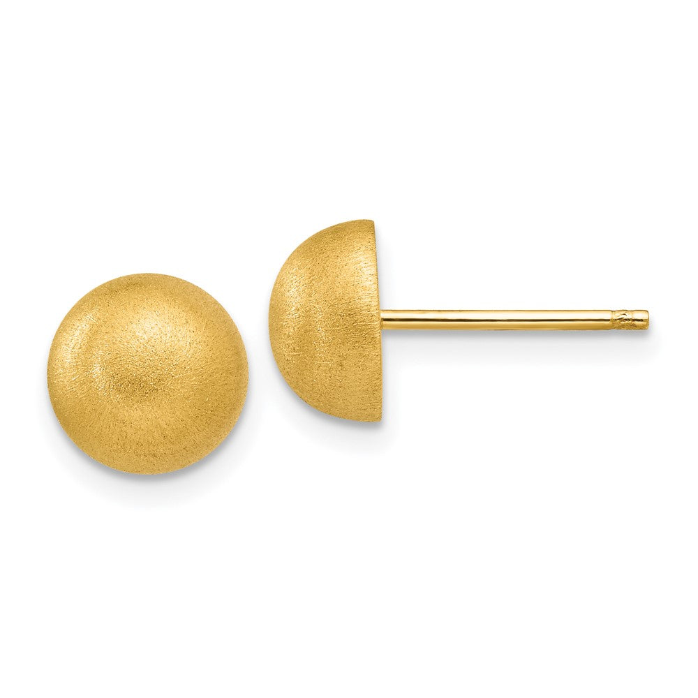 14k Yellow Gold 8 mm Half Ball Post Earrings (1.13 grams)