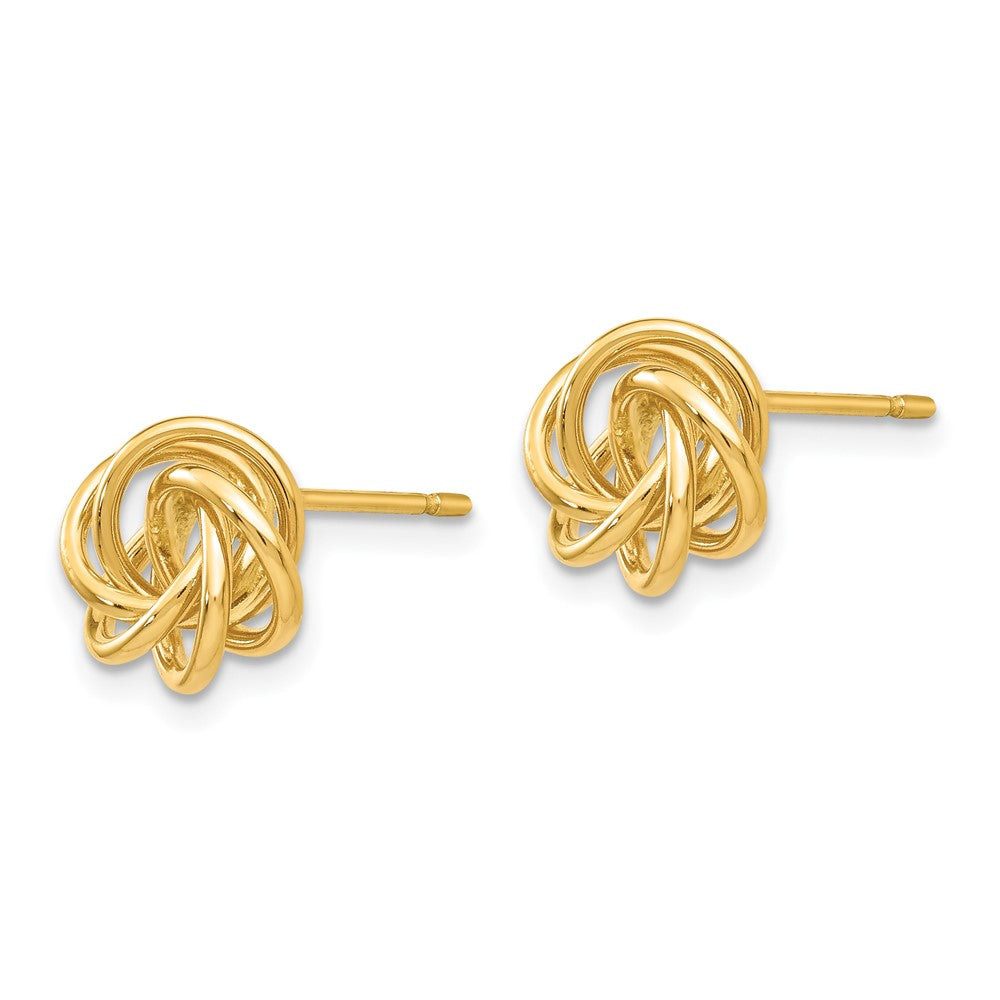 14k Yellow Gold 8 mm Polished Knot Post Earrings (1.21 grams)