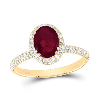 5/8Ctw-Dia Ana M 8X6Mm Ov-Ru Nat Gem Ring (2.11 grams)