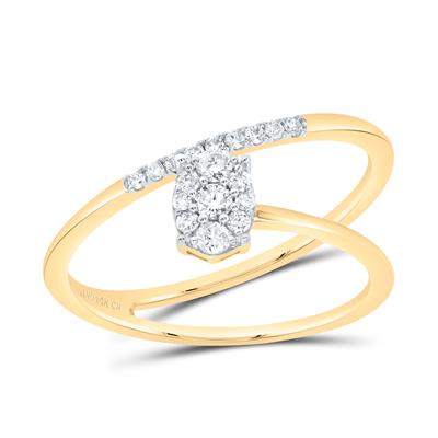 1/5Ctw-Dia Cn Oval Fashion Ring (2.22 grams)