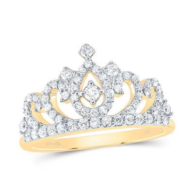 1/2Ctw-Dia Cn Fashion Crown Ring (3.55 grams)