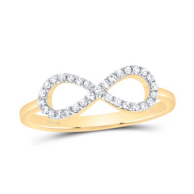 1/6Ctw-Dia Cn Fashion Infinity Ring (1.59 grams)