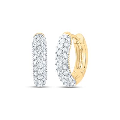 14Kt Gold 5/8Ctw-Dia Ana M Fashion Hoop Earring
