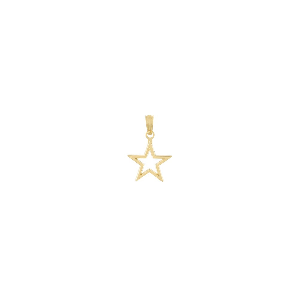 10k Yellow Gold 13 mm Cut-out Star Charm (0.62 grams)