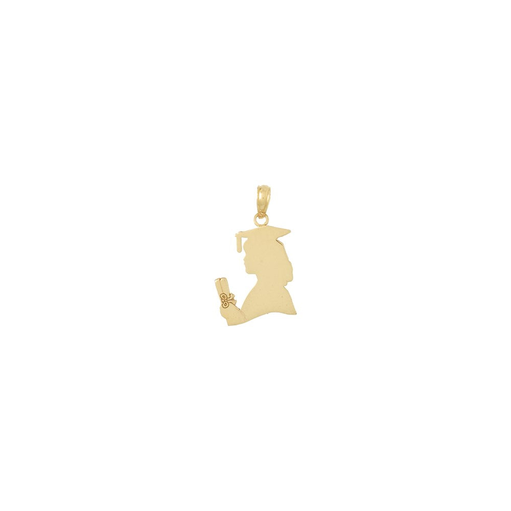 10k Yellow Gold 12.6 mm Polished Female Graduation Profile Charm (0.84 grams)