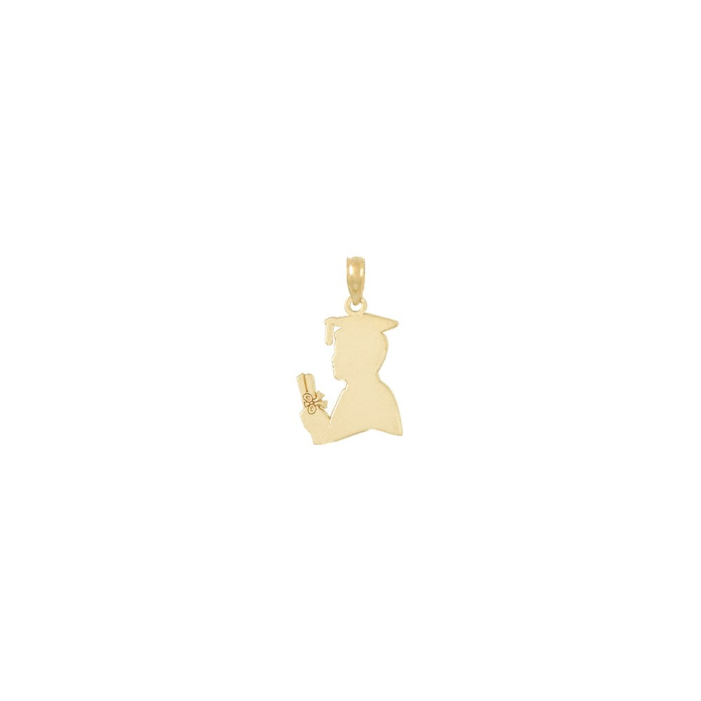 10k Yellow Gold 12.6 mm Polished Male Graduation Profile Charm (0.85 grams)