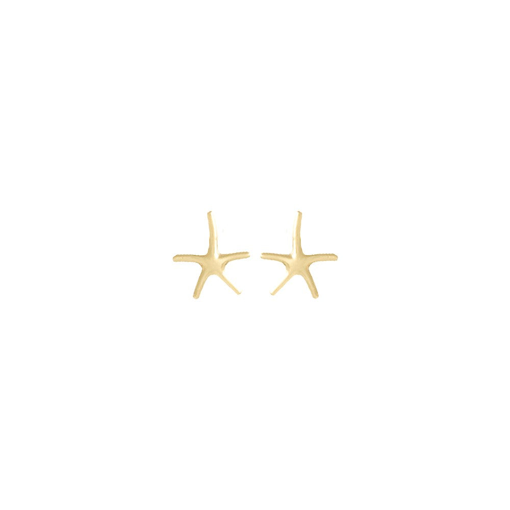 10k Yellow Gold 11.33 mm Starfish Earrings (1.26 grams)