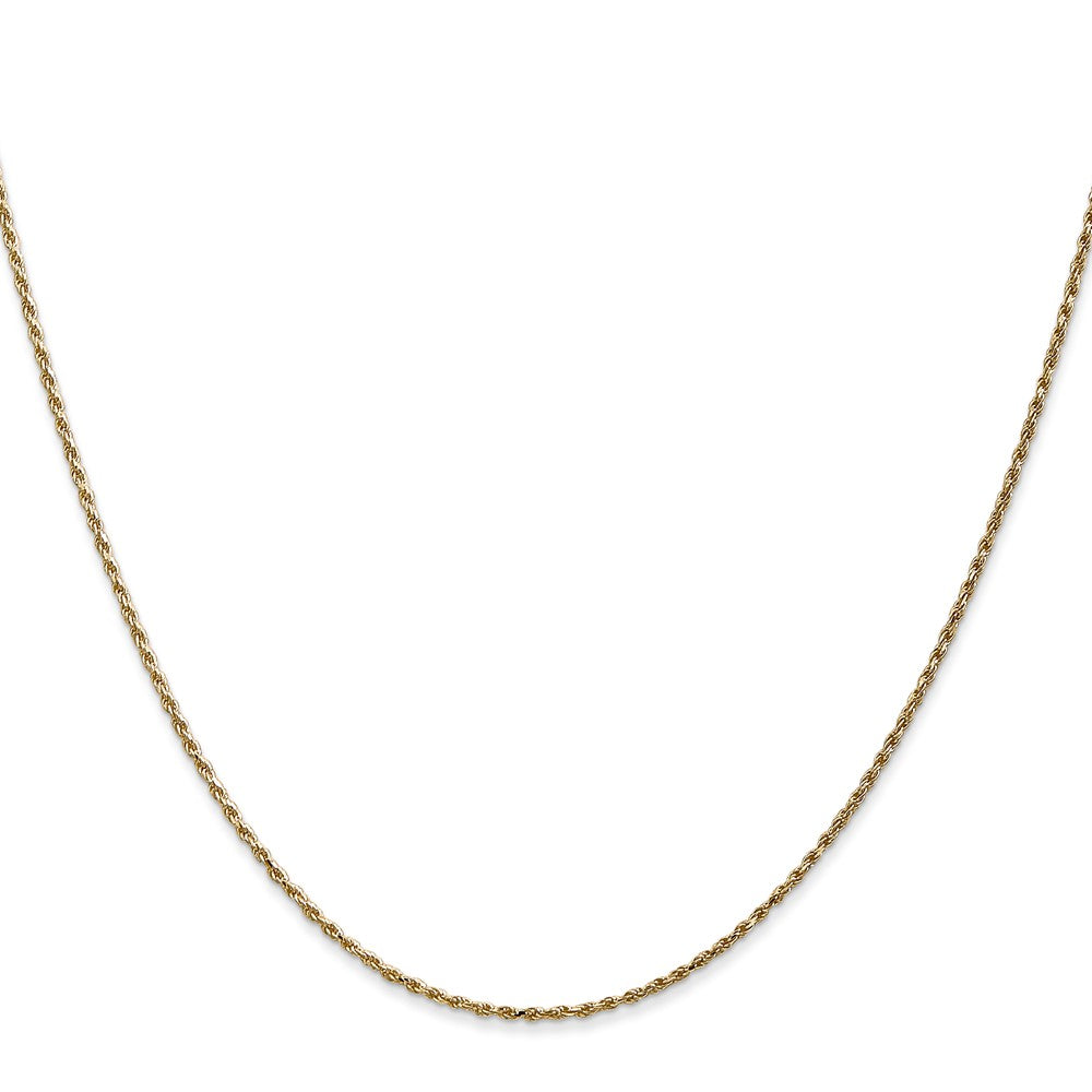 14k Yellow Gold 1.15 mm Diamond-cut Machine Made Rope with Lobster Clasp Chain (2.03 grams)