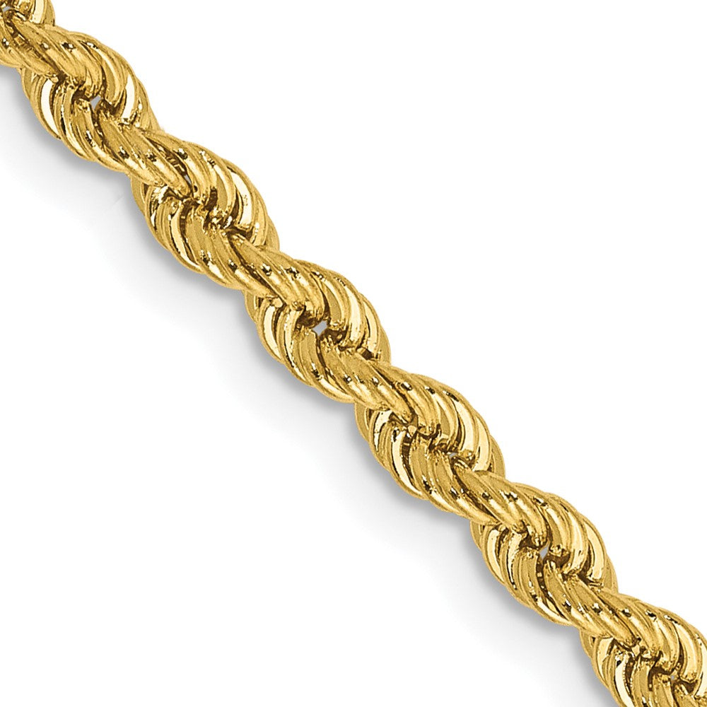 14k Yellow Gold 2.75 mm Regular Rope with Lobster Clasp Chain