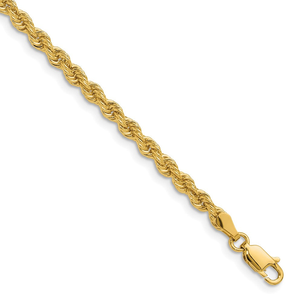 14k Yellow Gold 3.4 mm Regular Rope Bracelet (7.48 grams)