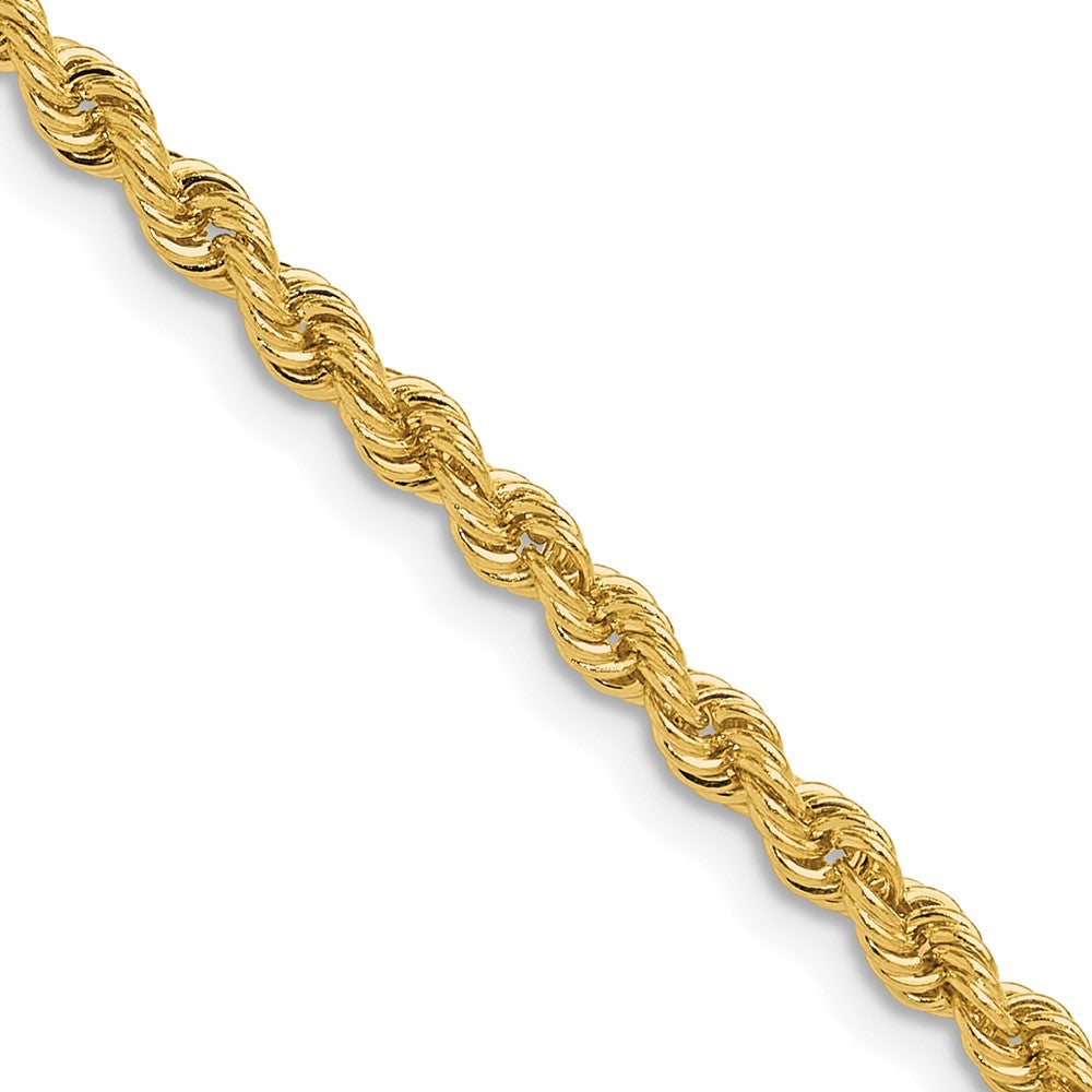 14k Yellow Gold 3.4 mm Regular Rope Chain